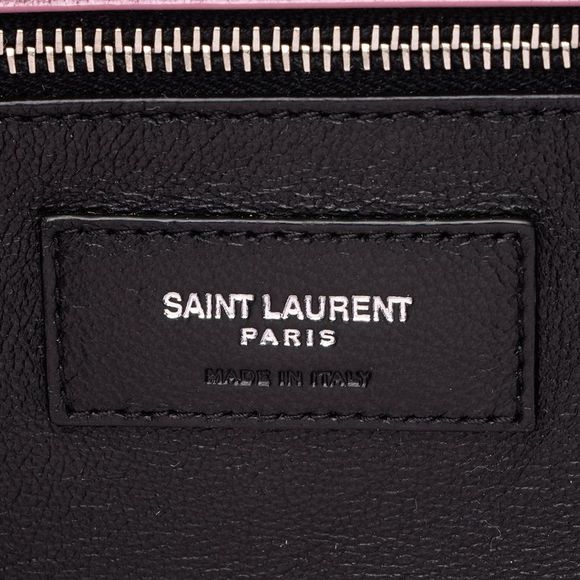 Saint Laurent Metallic Quilted Lambskin Puffer Sade Clutch - Picture 7 of 14